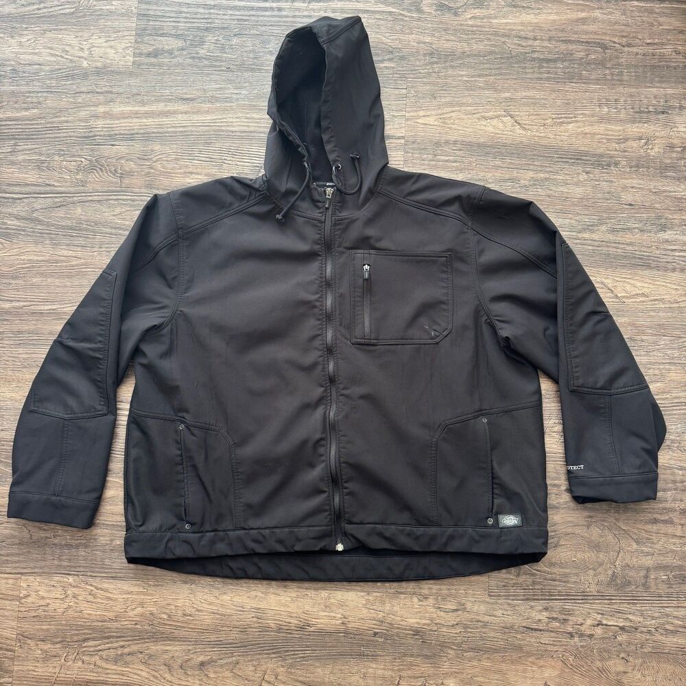 Dickies Performance System Work Jacket Protect Rain Wind Shell Mens 3XL Black